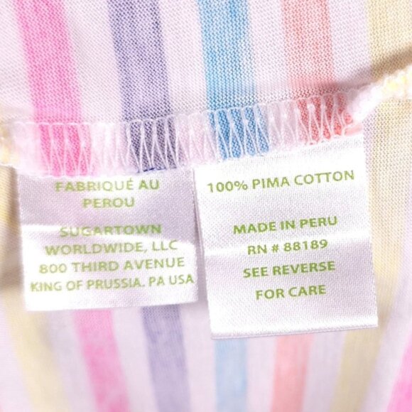 Lilly‎ Pulitzer 100% PIMA COTTON PERU MADE SS Marlowe Dress Island Stripe SMALL - Picture 12 of 13